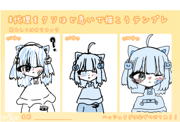 クソほど早く描きました