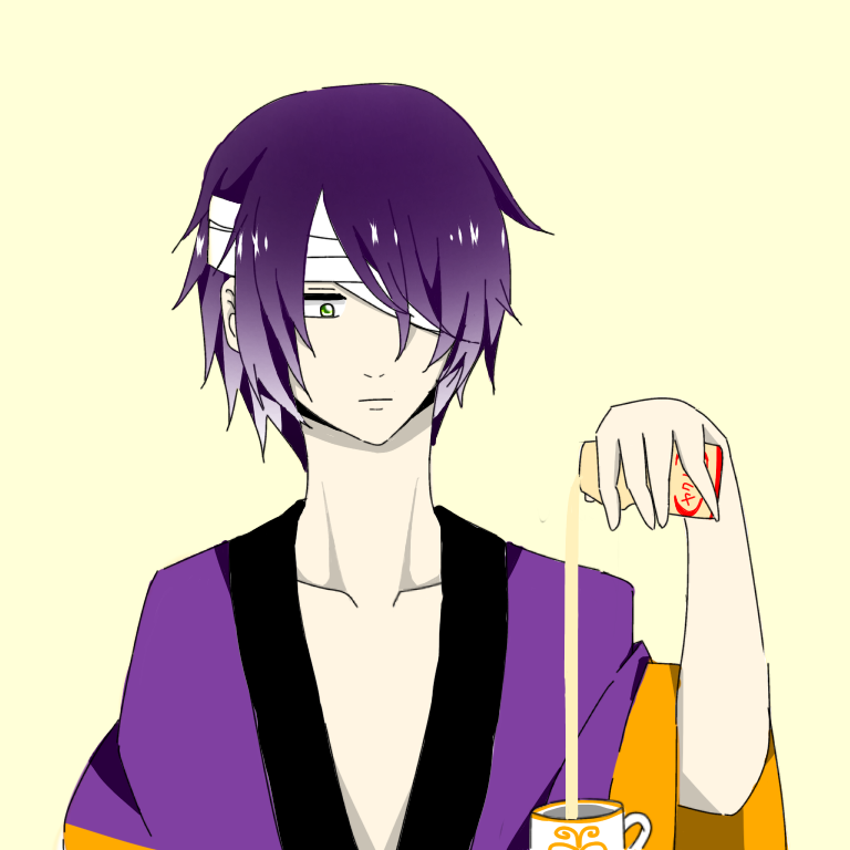 ヤクルコを注ぐ高杉 Ibispaint