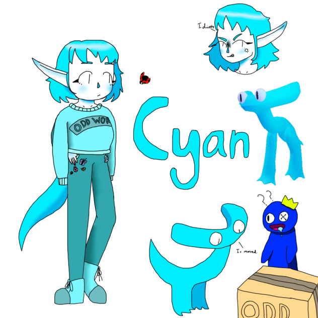 Cyan from rainbow friends