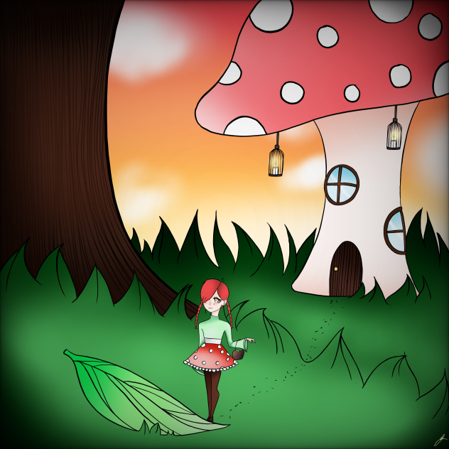 A mushroom Girl  🍄