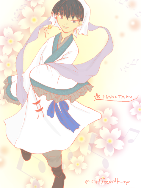 舞う白澤さん。