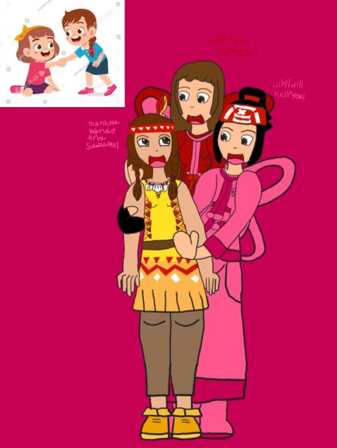 Wendy And Suzume Helps Lilly.