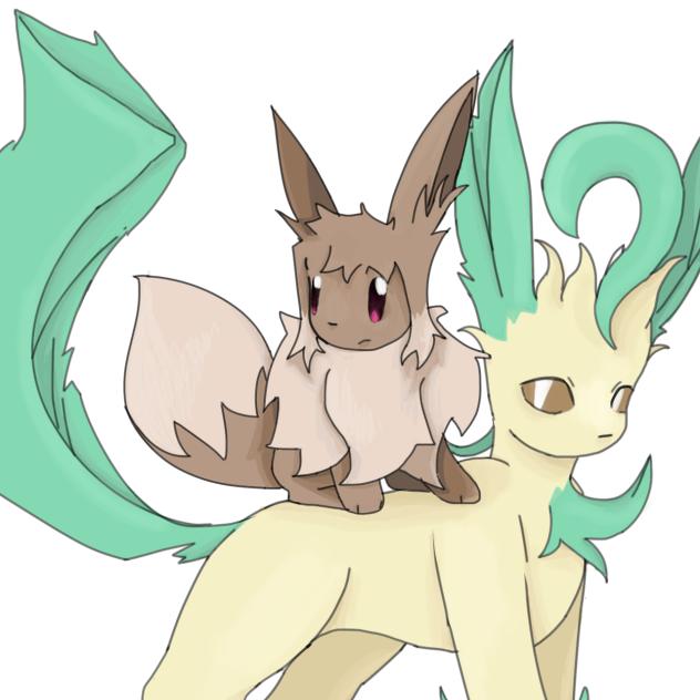 Small eevee and leafeon