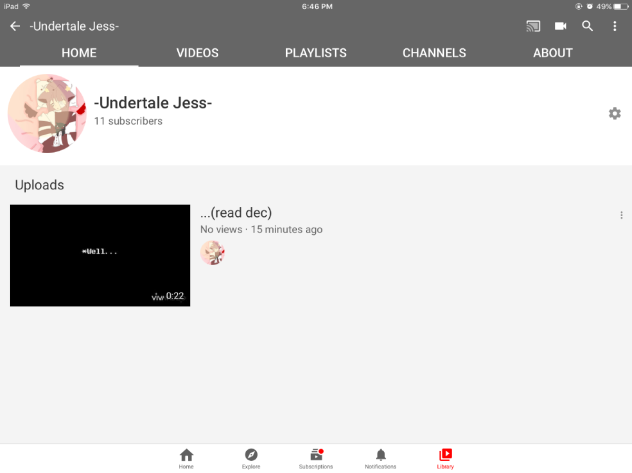 My YouTube channel