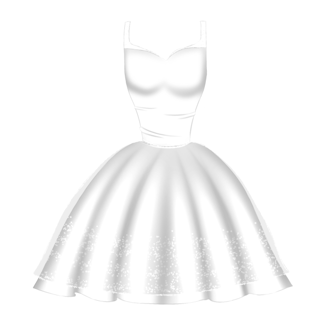 Short white wedding dress - ibisPaint