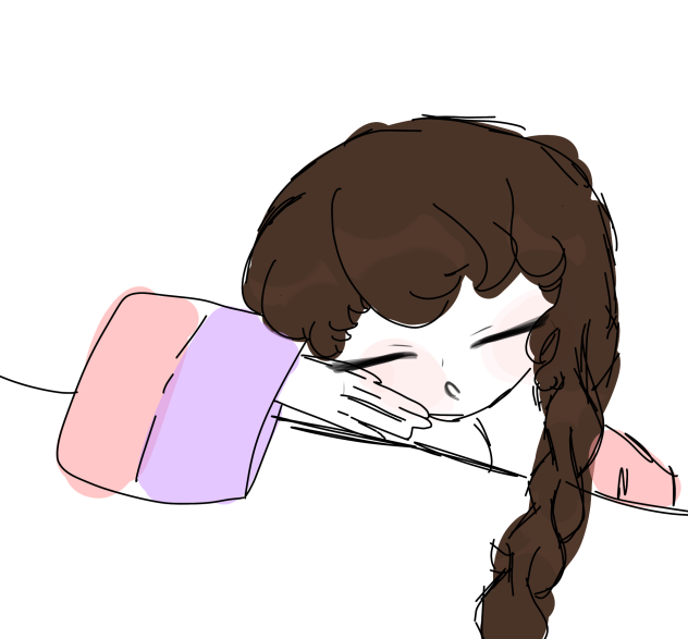 Sleepy Korean girl
