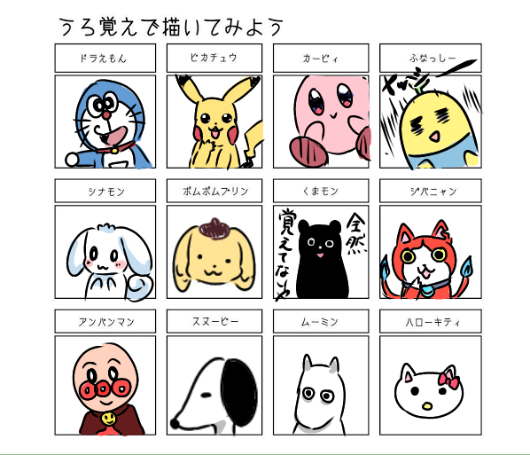 うろ覚えで描いてみよう