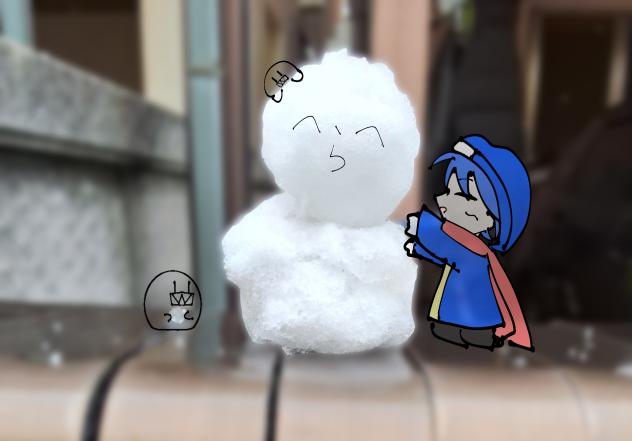 雪だるま作ってる^ら^
