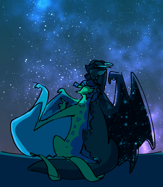 Casually steals a starry night sky