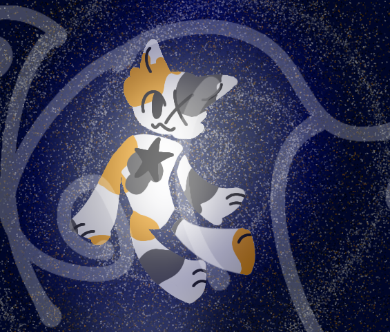 ghost cat as a Calico - ibisPaint