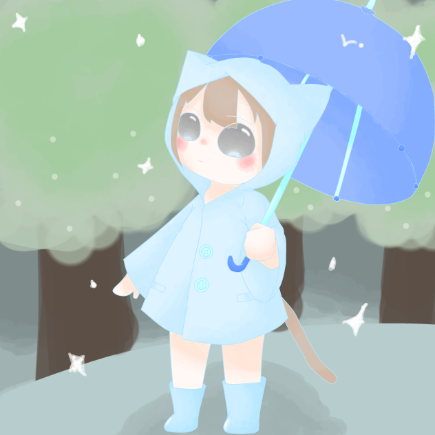 雨と猫
