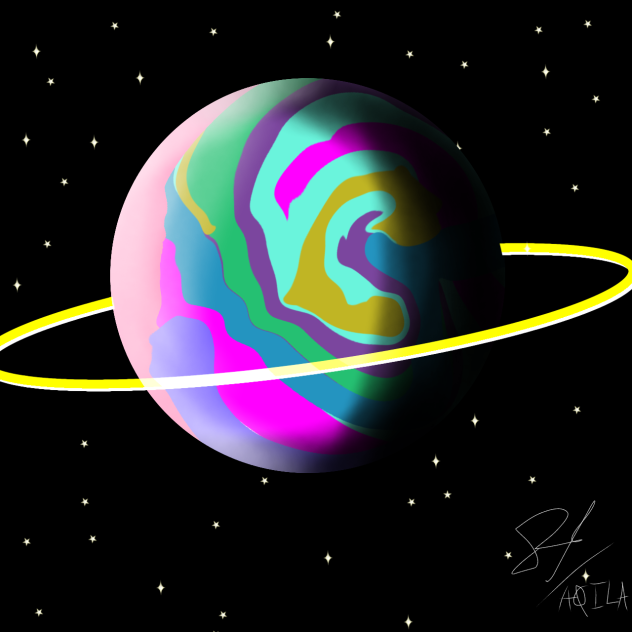 abstract planet - ibisPaint