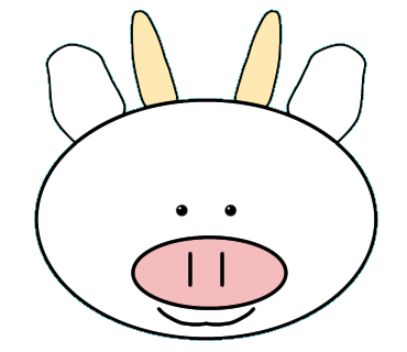 はじめてウシのイラストを描きました