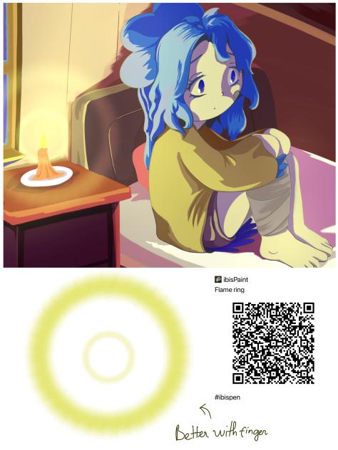 Flame ring lens or halo brush