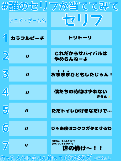 当ててくれ