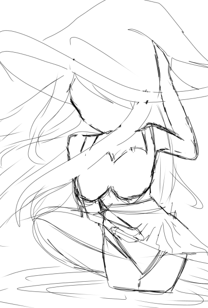 Kushina in her clothes Sketch