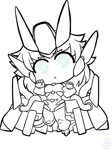 ちびキャラぬり絵