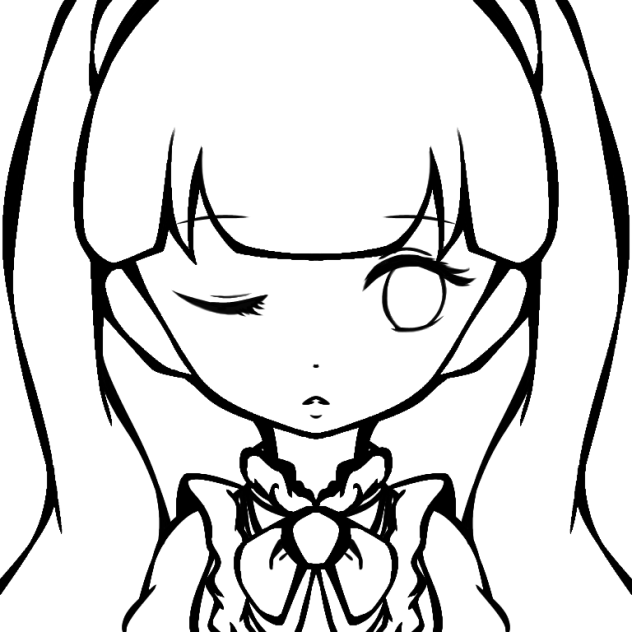 【線画】ゆるふわ