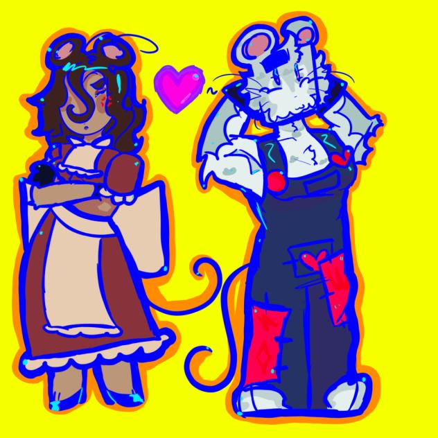 mickey and minnie duo in dif style yum