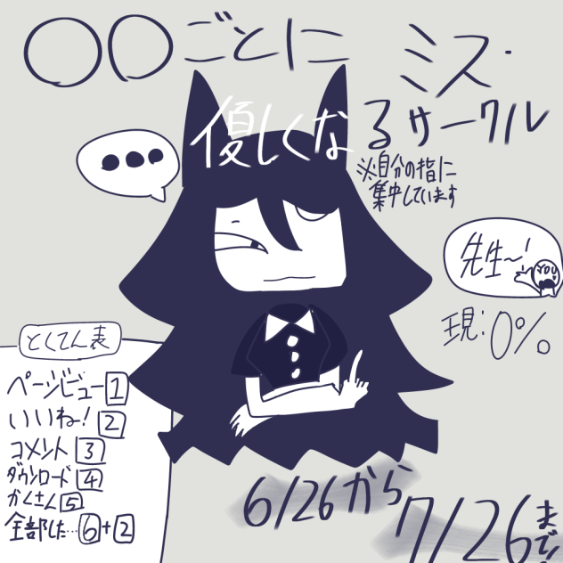 〇〇ごとに優しくなるミスサークル