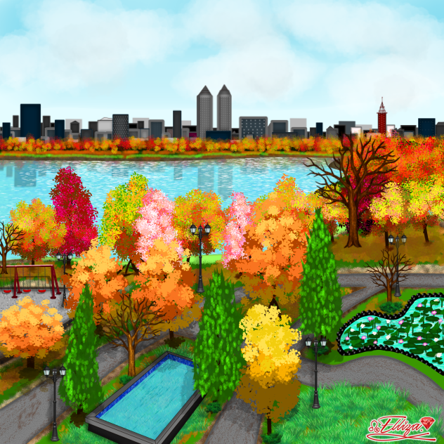 Autumn Park Town 🏞🌇