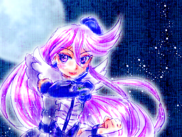 月光に咲く一輪の花