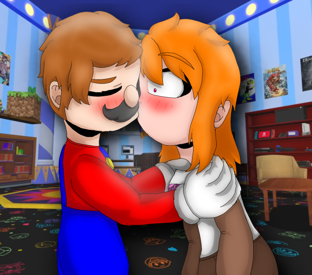 🧡Meggy x Mario kiss❤️