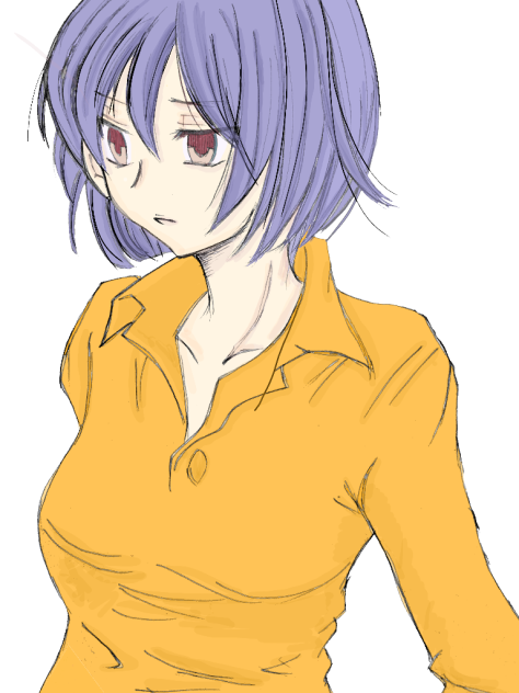 オレンジシャツの女の子