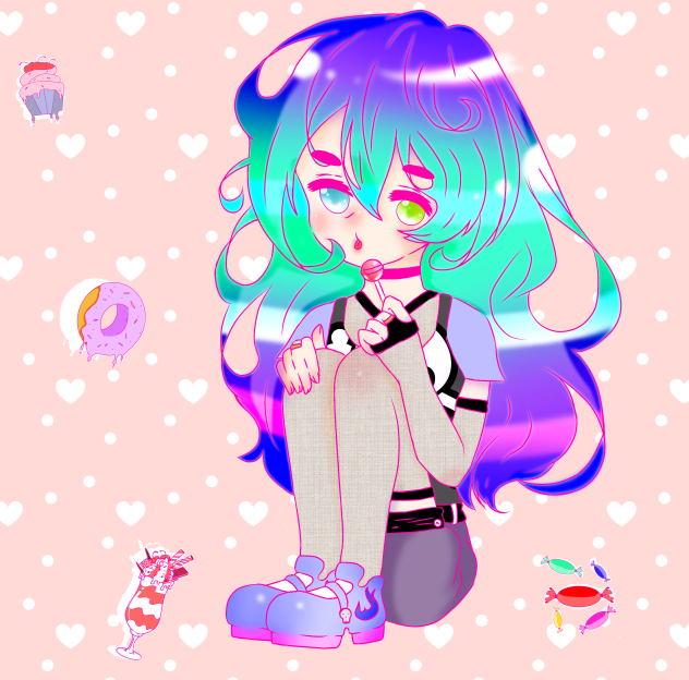 THE SUPER CUTE GOTH SWEET TOOTHED LOLI!! - ibisPaint