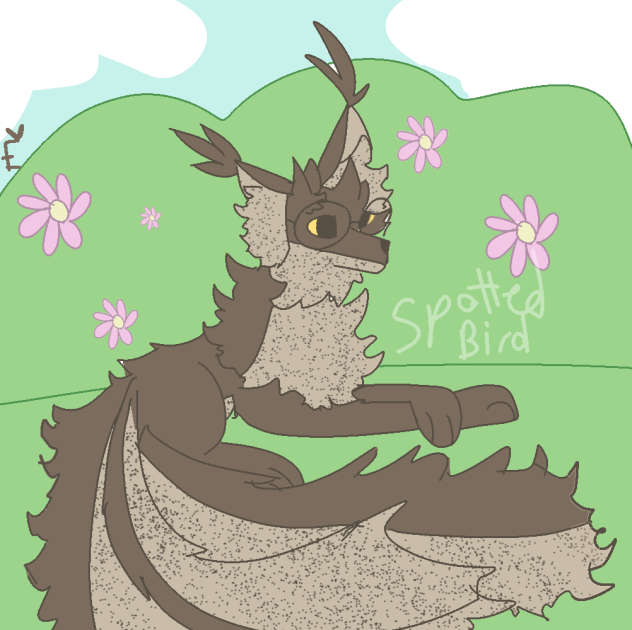 Spotted bird garden