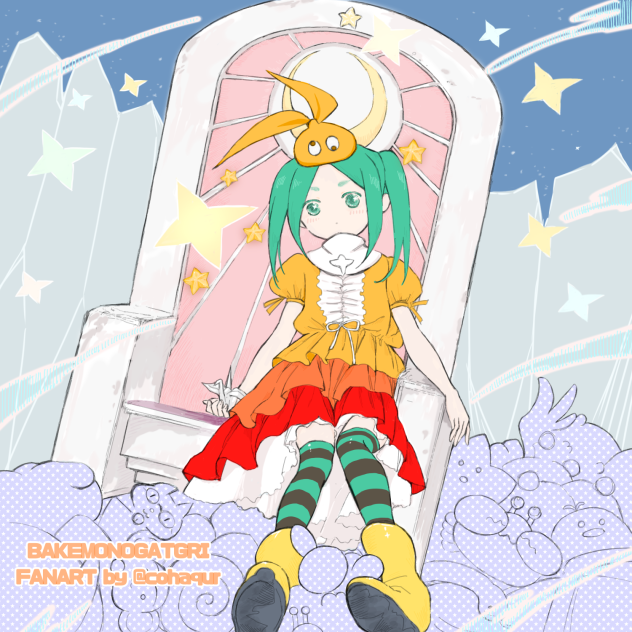 オレンジミントの斧乃木余椄ちゃんファンアート。