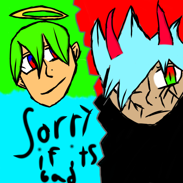 Angle and demon - ibisPaint