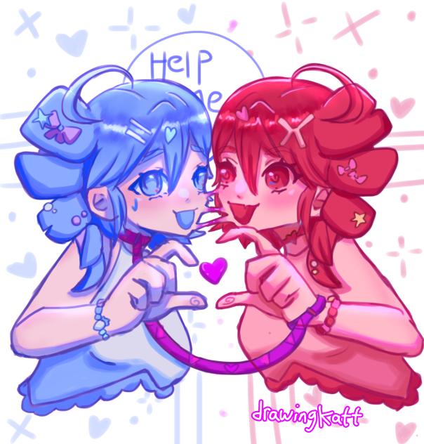 Blue and red - ibisPaint