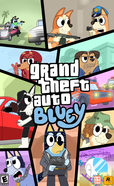 Grand Thef Auto Bluey