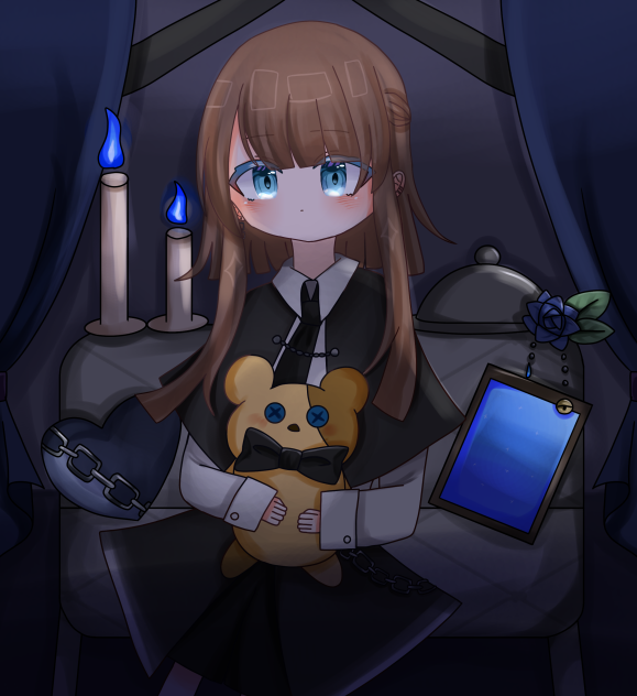 黒いお部屋の中で