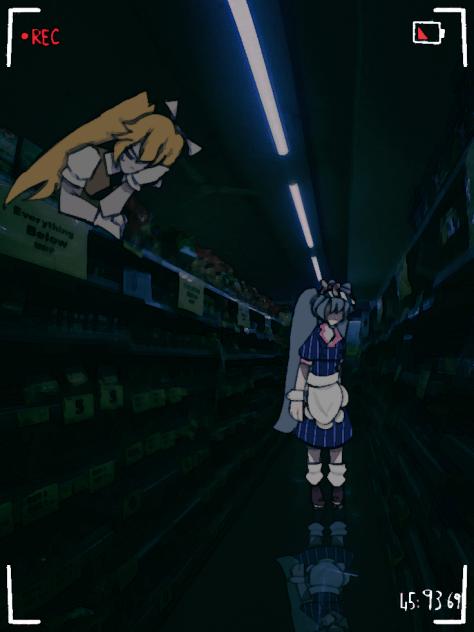Neru and Miku in a store