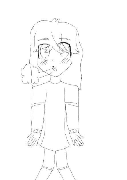 'its so cold today' lineart and sketch