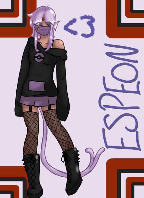 Espeon as an anime girl