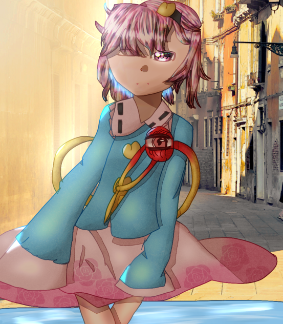 古明地さとりさんの線画お借りしました！！