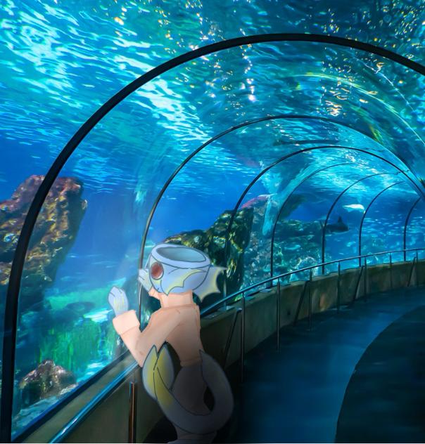 Finn at the Aquarium - Dandy’s world WIP