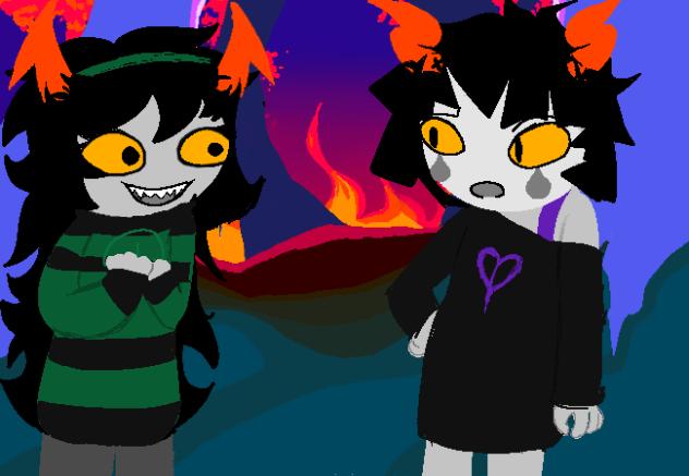 Kolera and Skueko (Homestuck fantrolls)