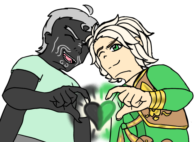 Lloyd and Garmadon heart meme edit