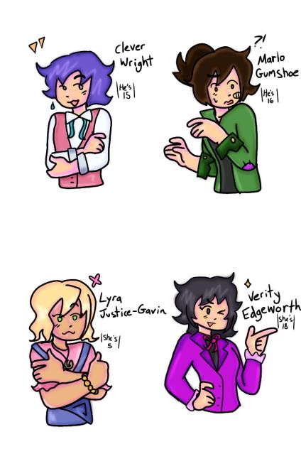 4 Ace Attorney OCs bcuz ye