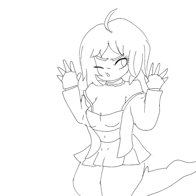 Criminal girl lineart