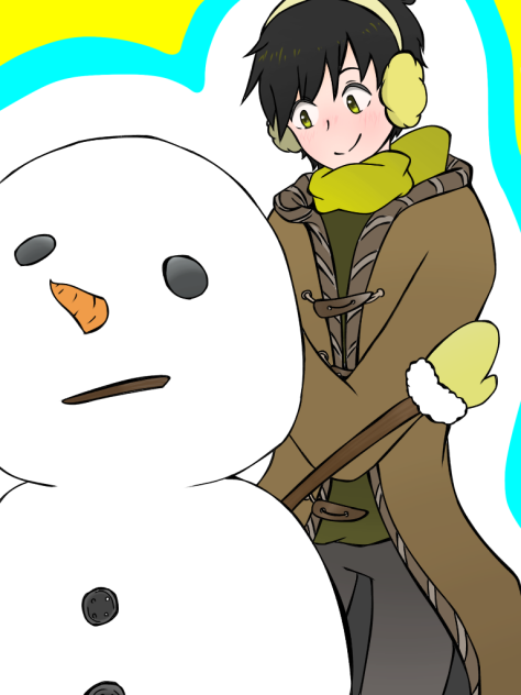 十四松と雪だるま