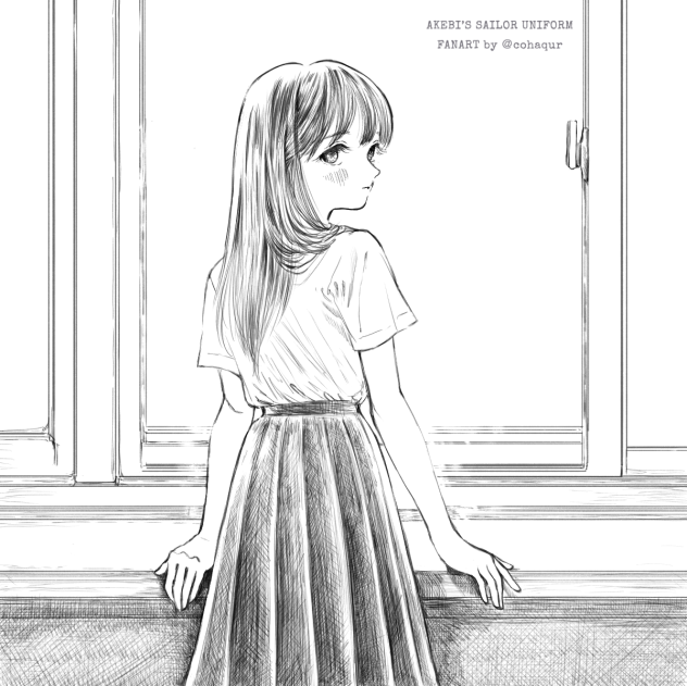 明日ちゃんのセーラー服 博先生ファンアートその16
