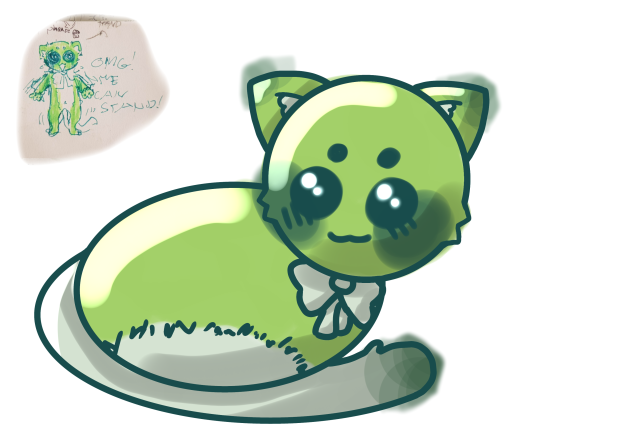 Lil green cat!