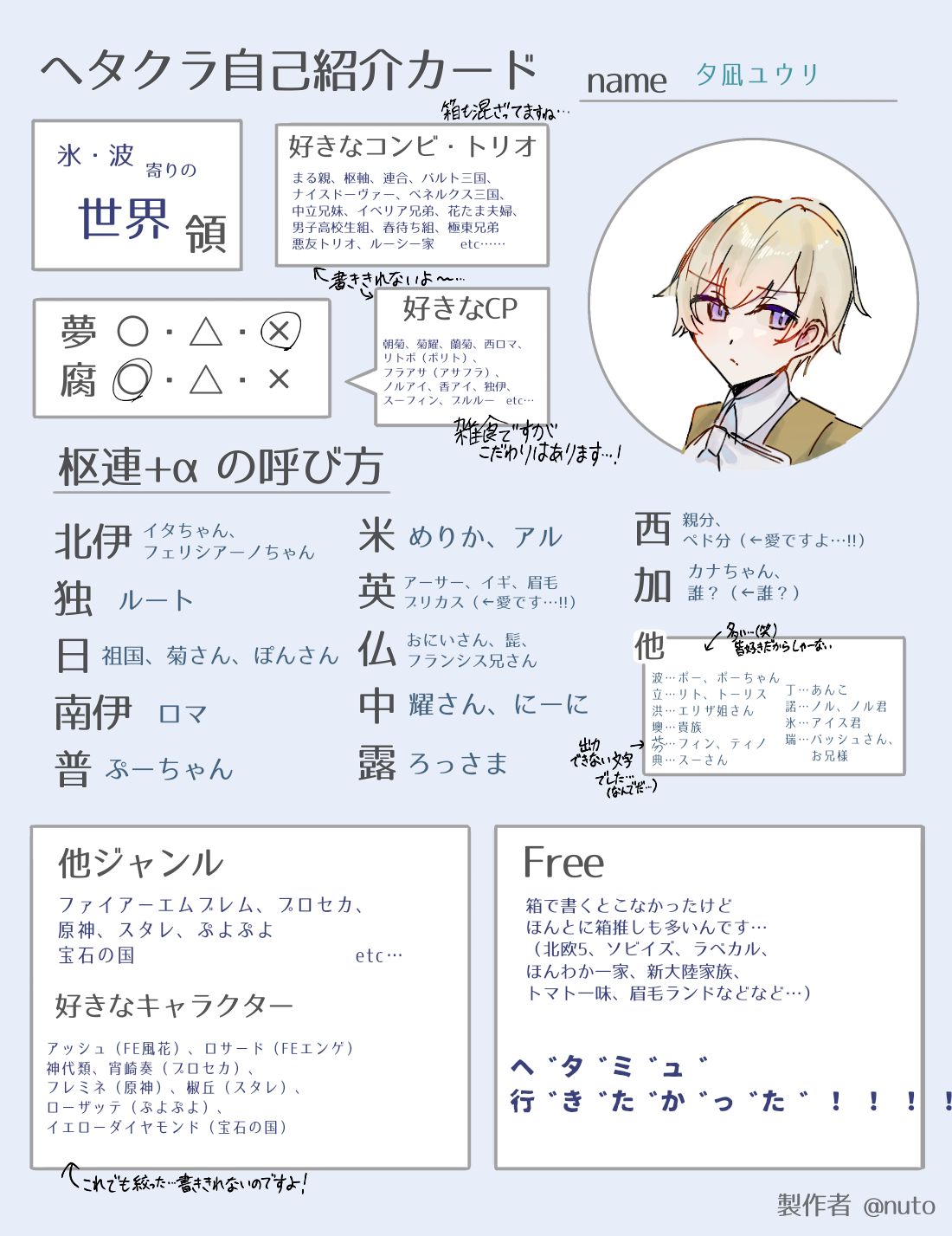 ヘタクラ自己紹介カード - ibisPaint