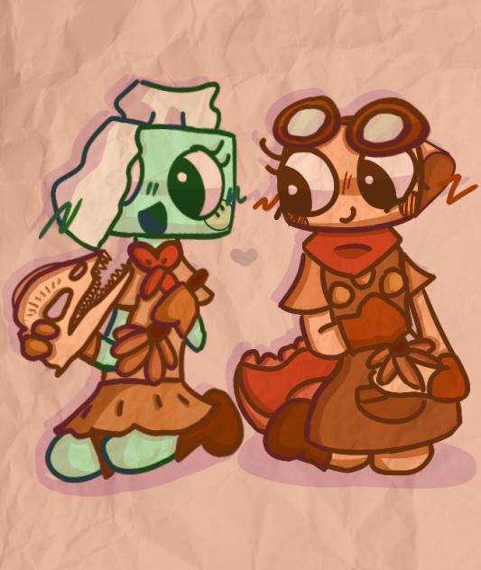 Shelly and Tisha Archeologists