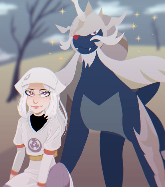 My Arceus gal and Shiny Alpha Samurott